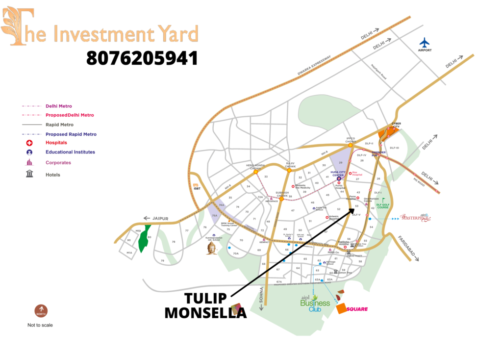 Tulip Monsella location map