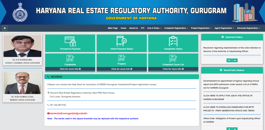 RERA Haryana for home buyers